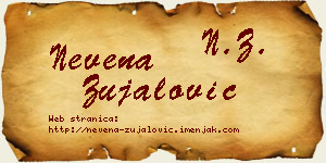 Nevena Zujalović vizit kartica